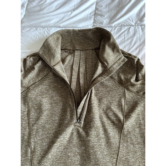 Lululemon Rush Hour Womens 8 Half Zip Pullover Heathered Military Green EUC - Picture 4 of 14